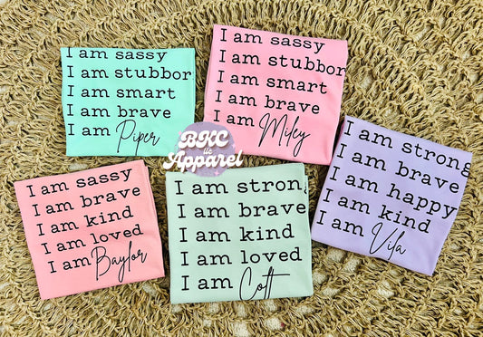Affirmation Name Tees