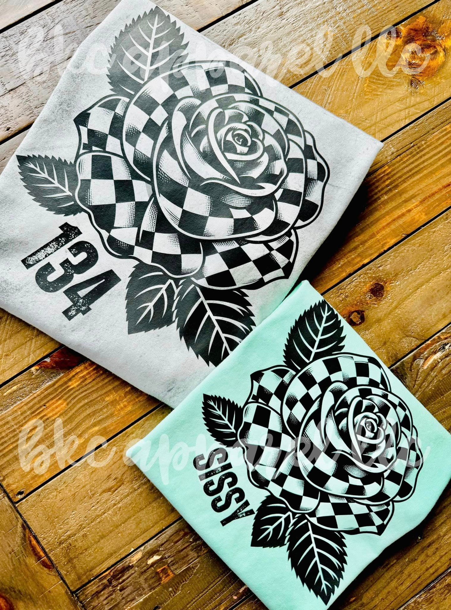 CUSTOMIZABLE Checkered Rose Colorblast CC Tee