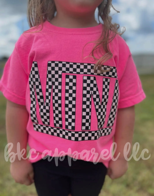 Checkered Mama/Mini Tees