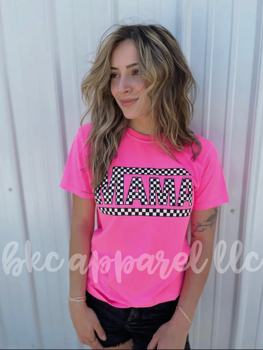 Checkered Mama/Mini Tees