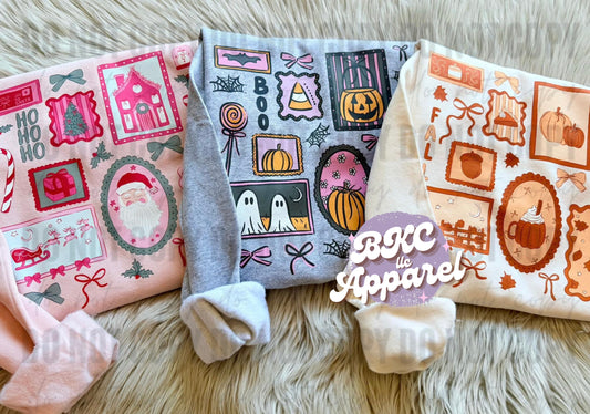 Seasonal Collage Sweatshirts