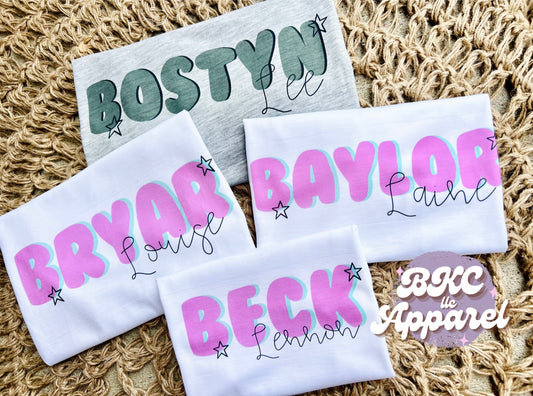 Retro Name Tees