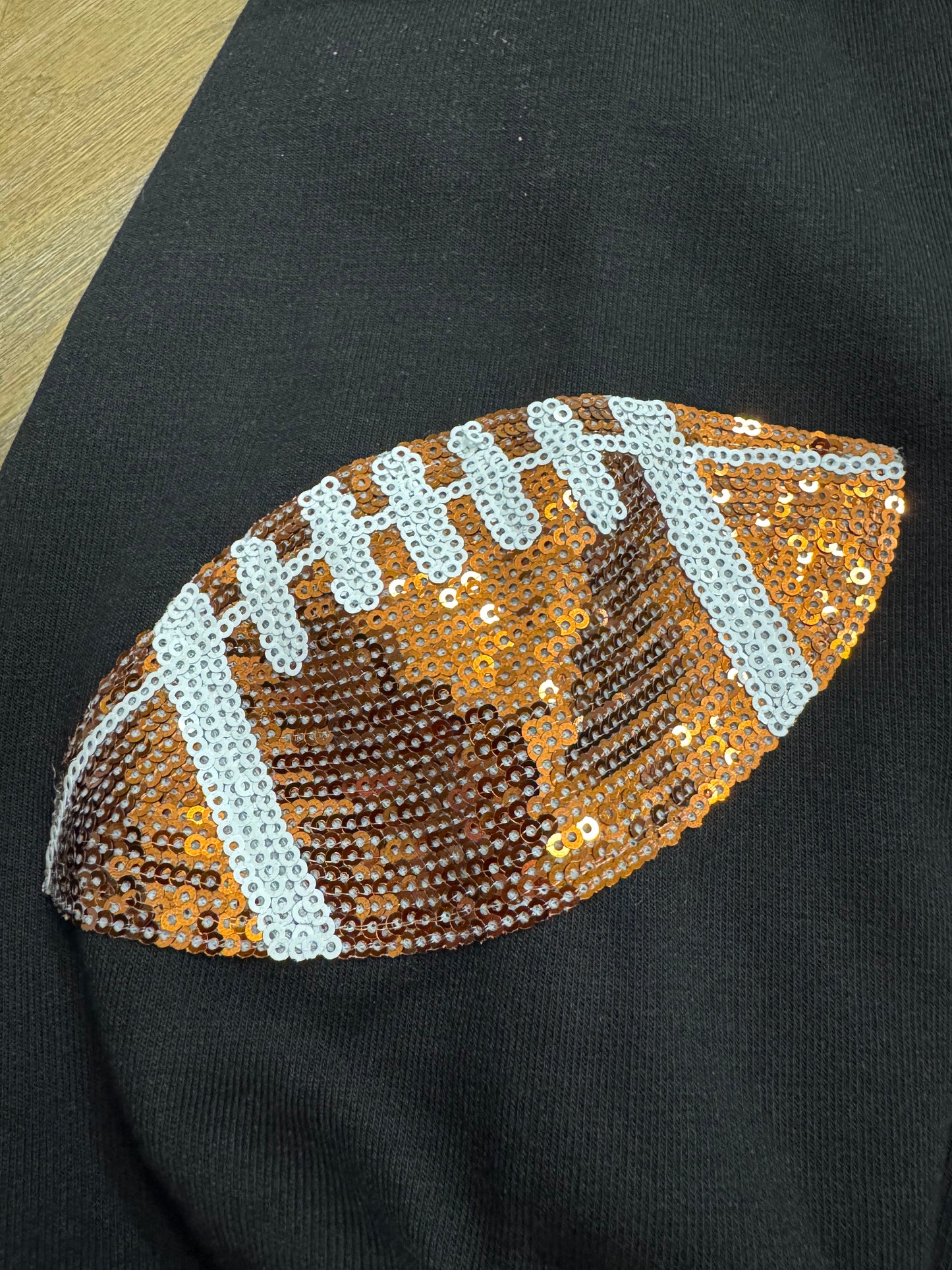 Bling Football Sweatshirt With Oversized Hood