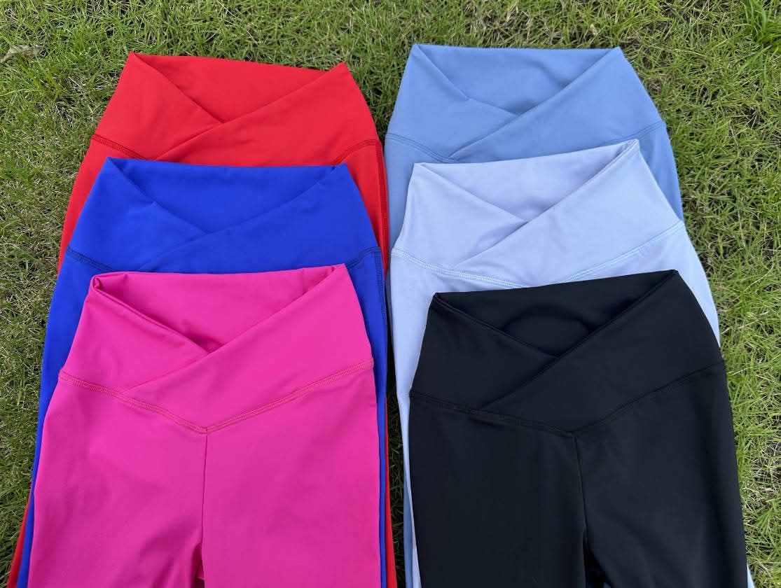 Crossover Scalloped Leggings