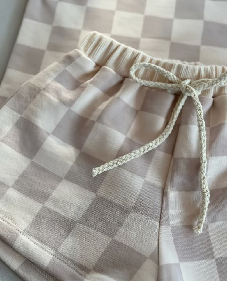 Checkered Shorts Set