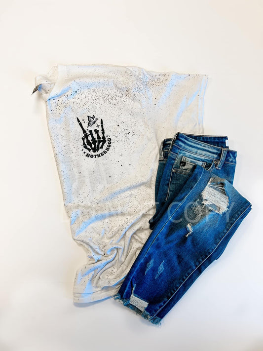 Distressed Motherhood Tee 🖤