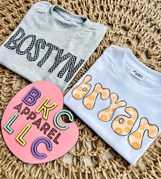 Retro Floral Name Tee