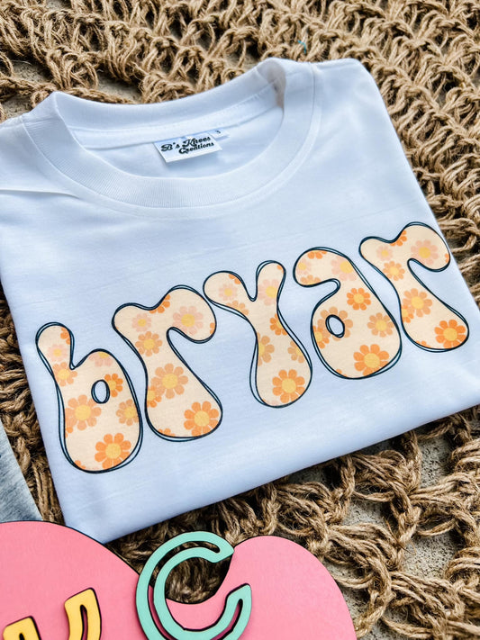 Retro Floral Name Tee