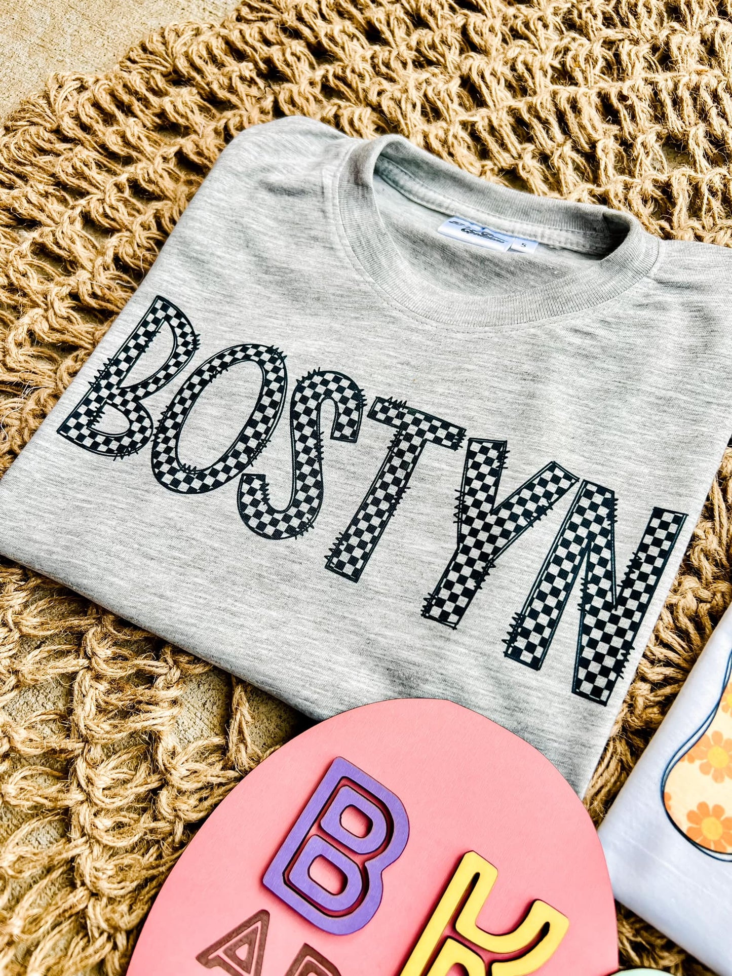 Checkered Name Tee