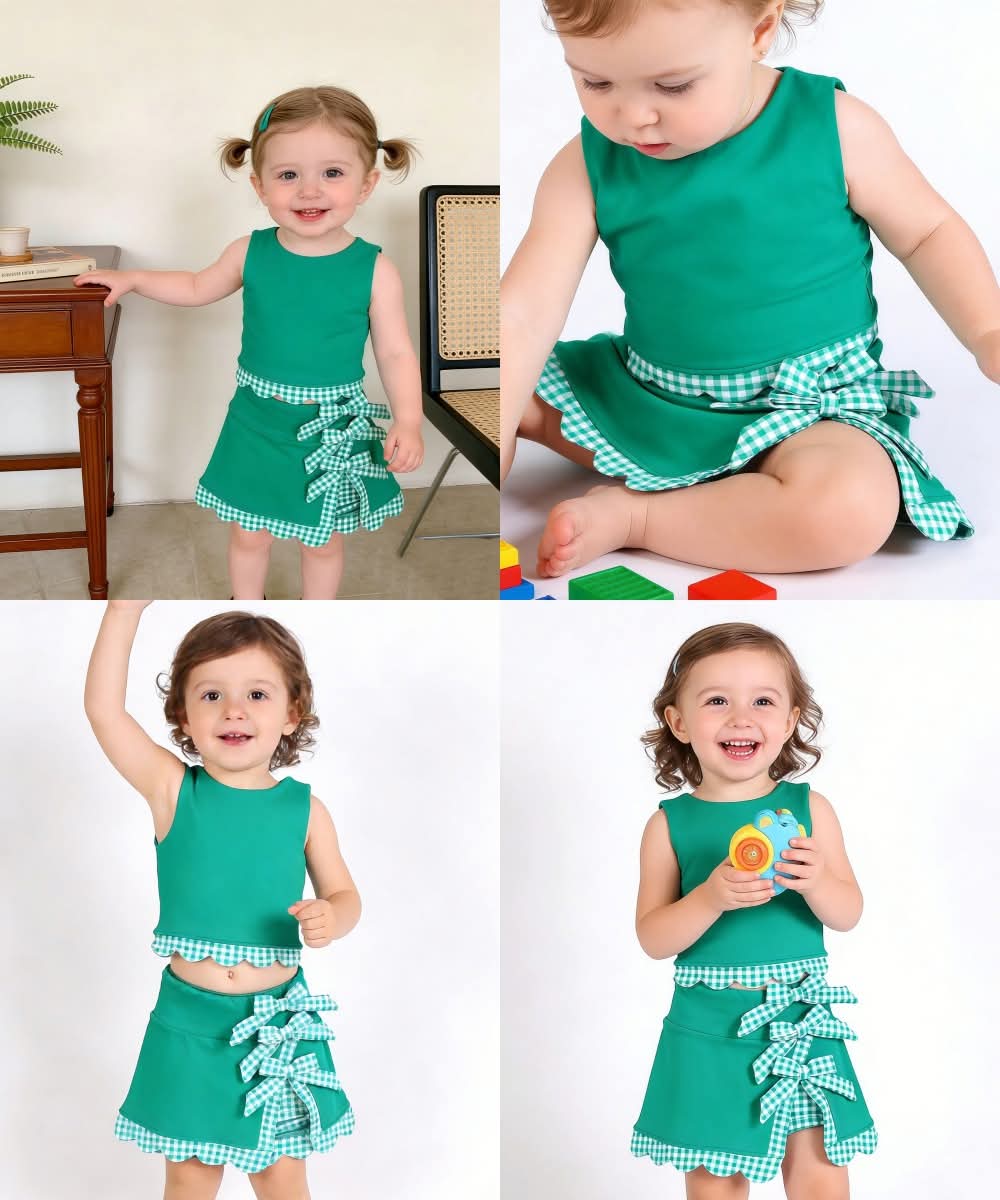 Scalloped Skirt Set