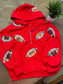 Bling Football Sweatshirt With Oversized Hood