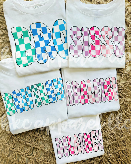 Checkered Title Tees