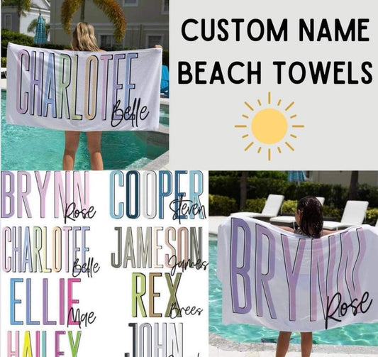 Custom Name Towel
