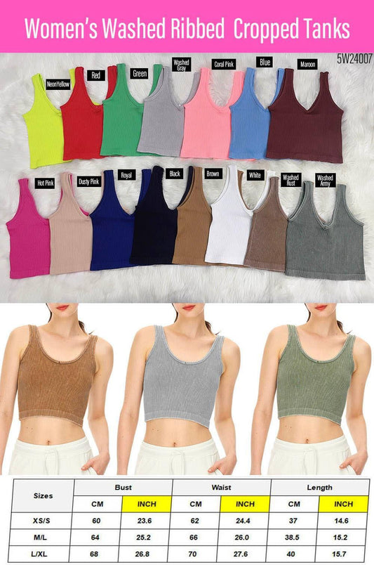 Ribbed Cropped Tanks