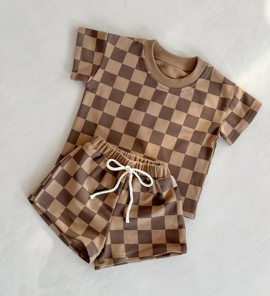 Checkered Shorts Set